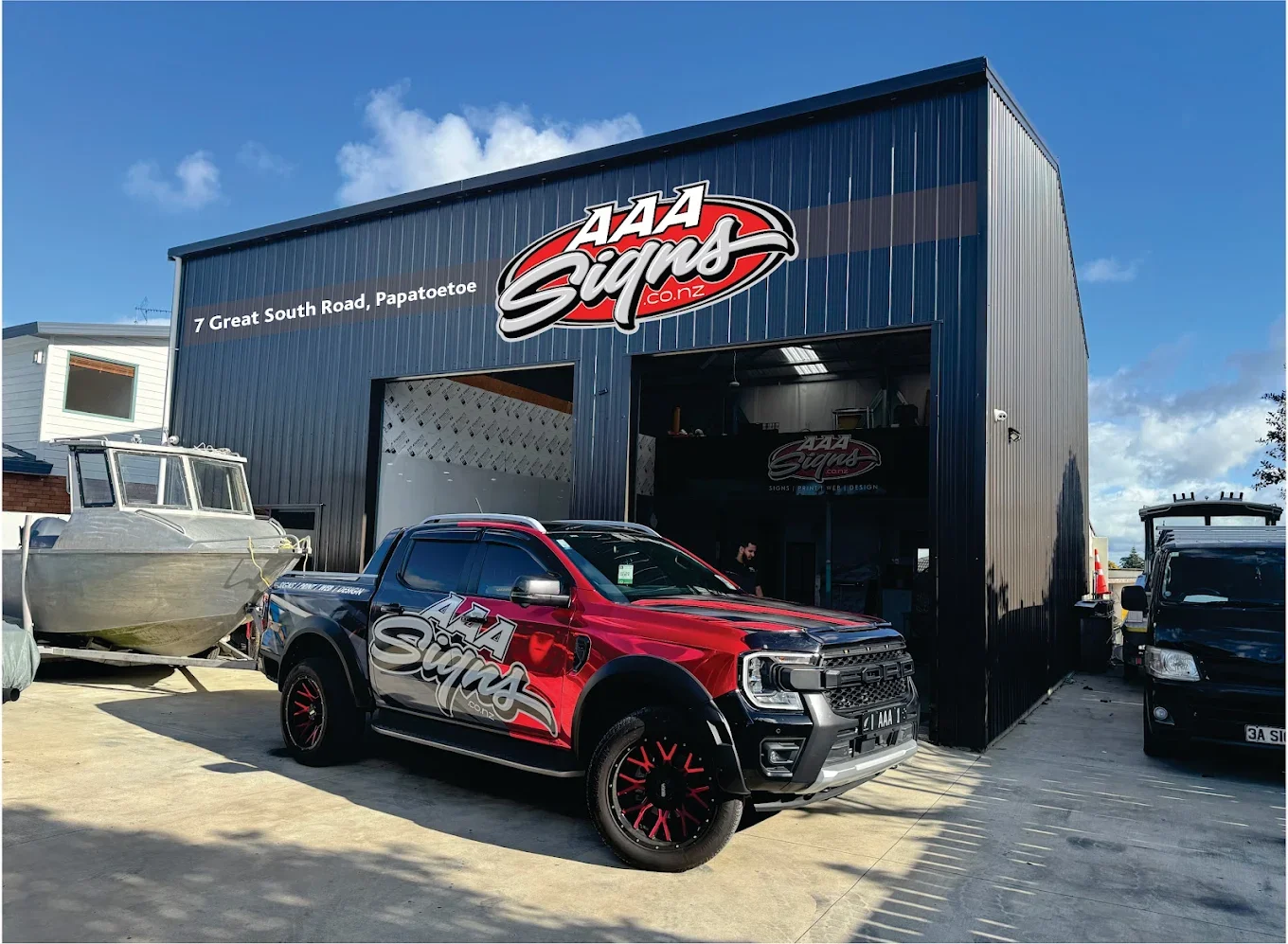 AAA Signs workshop, Papatoetoe, Auckland