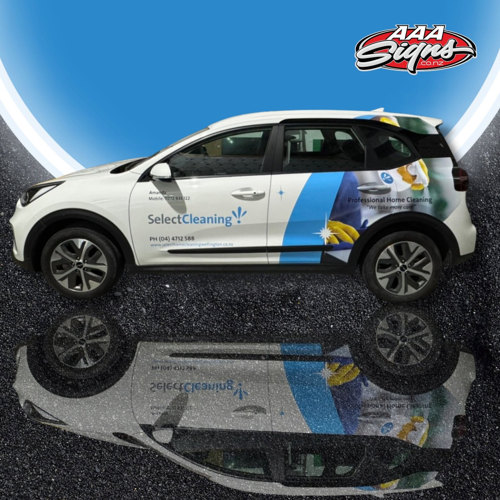 Select Cleaning vehicle wrap by AAA Signs