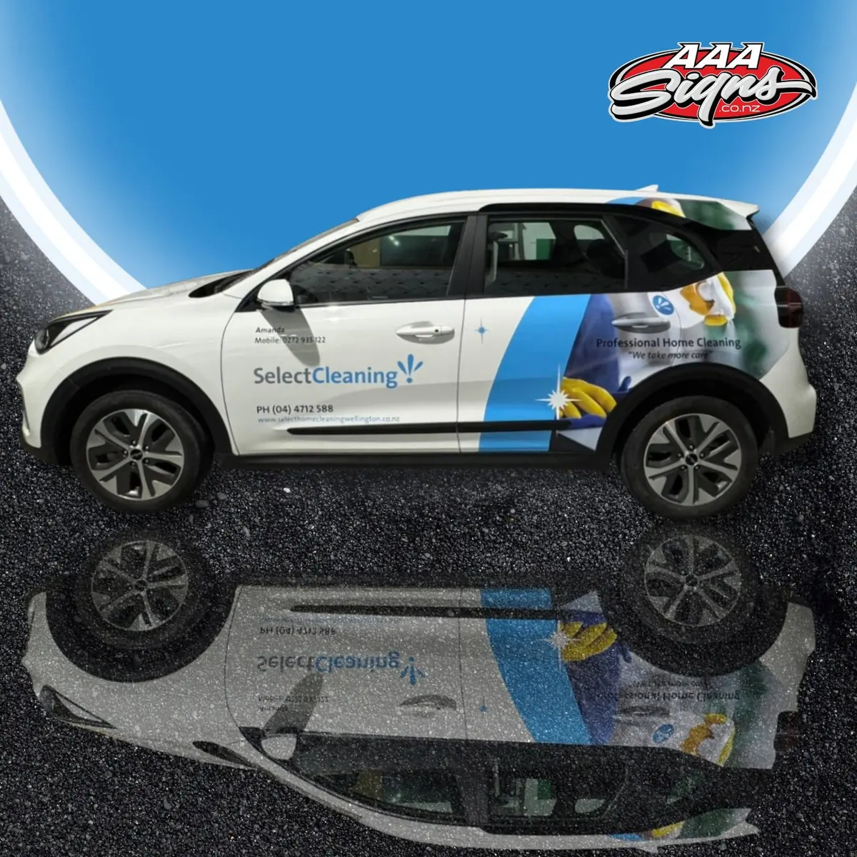 Select Cleaning vehicle wrap by AAA Signs
